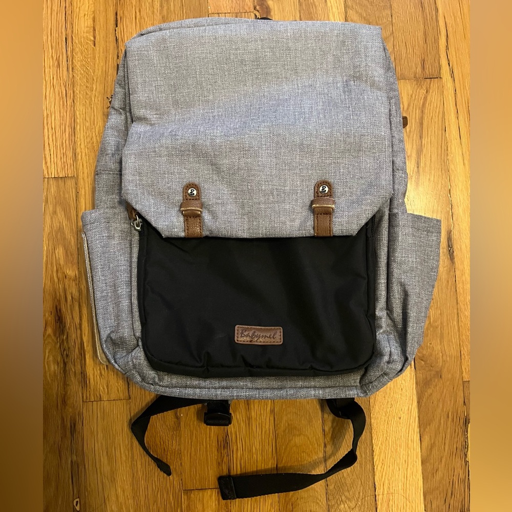 Babymel George Unisex Diaper Backpack in Grey